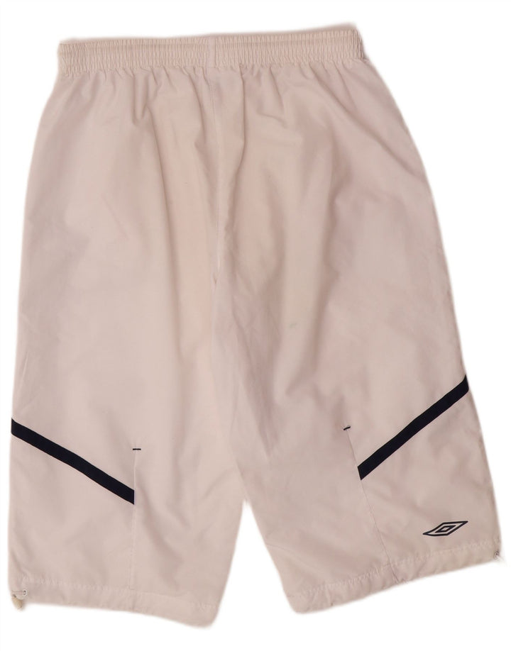 UMBRO Mens Bermuda Sport Shorts UK 38/40 Medium  White Polyester