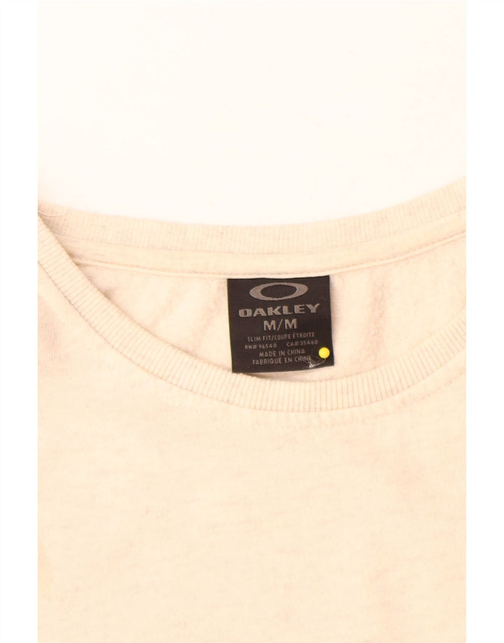Oakley Mens Sweatshirt Jumper Medium Off White Flecked