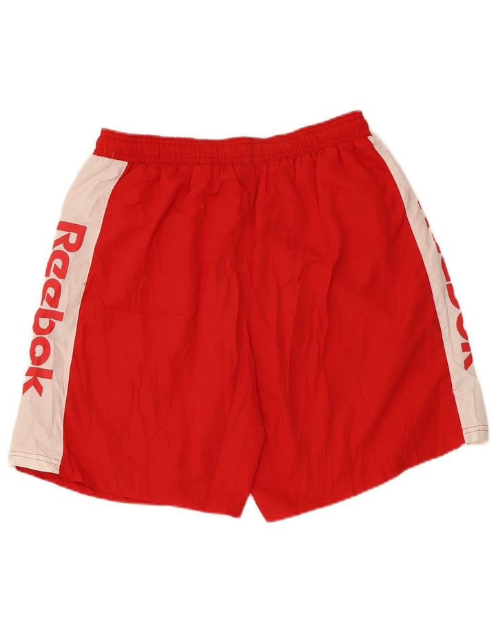 Reebok Mens Graphic Swimming Shorts XL Red Colourblock