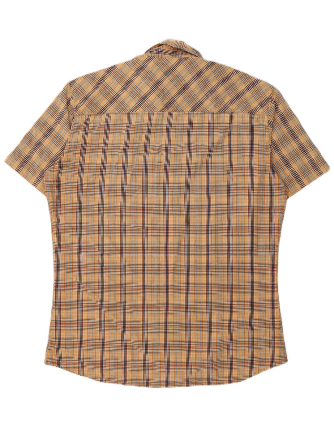 Marlboro Classics Mens Short Sleeve Shirt 2XL Beige Check
