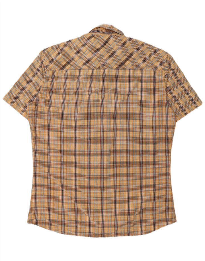 Marlboro Classics Mens Short Sleeve Shirt 2XL Beige Check