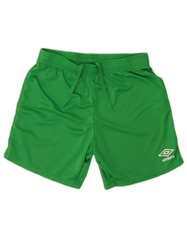 Umbro Mens Sport Shorts Small Green Polyester