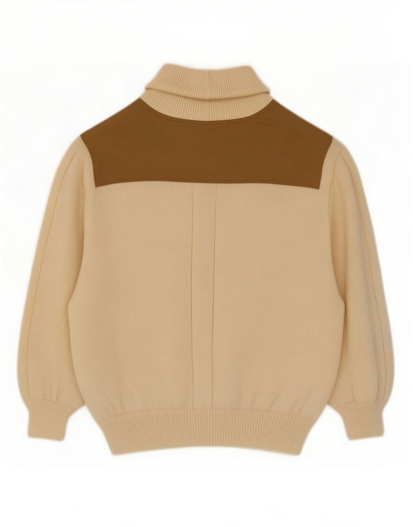Lambers Mens Shawl Neck Cardigan Sweater IT 48 Medium Off White Colourblock