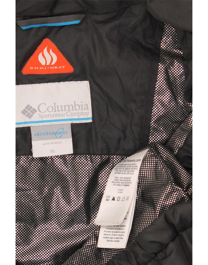 COLUMBIA Mens Interchange Padded Jacket UK 42 XL Black Polyester