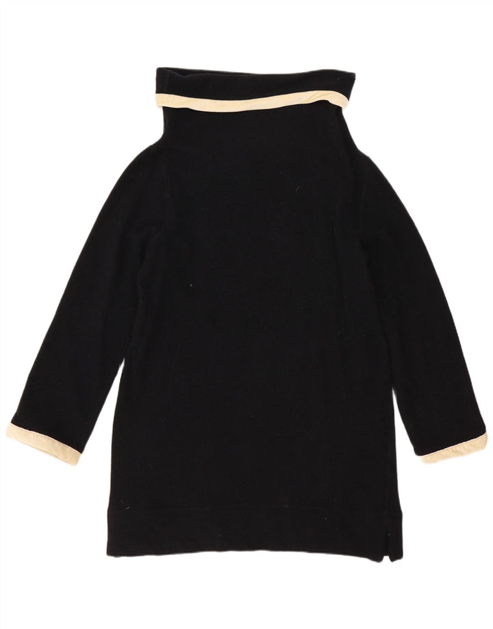 Fay Womens Roll Neck Jumper Sweater UK 14 Large Navy Blue Colourblock