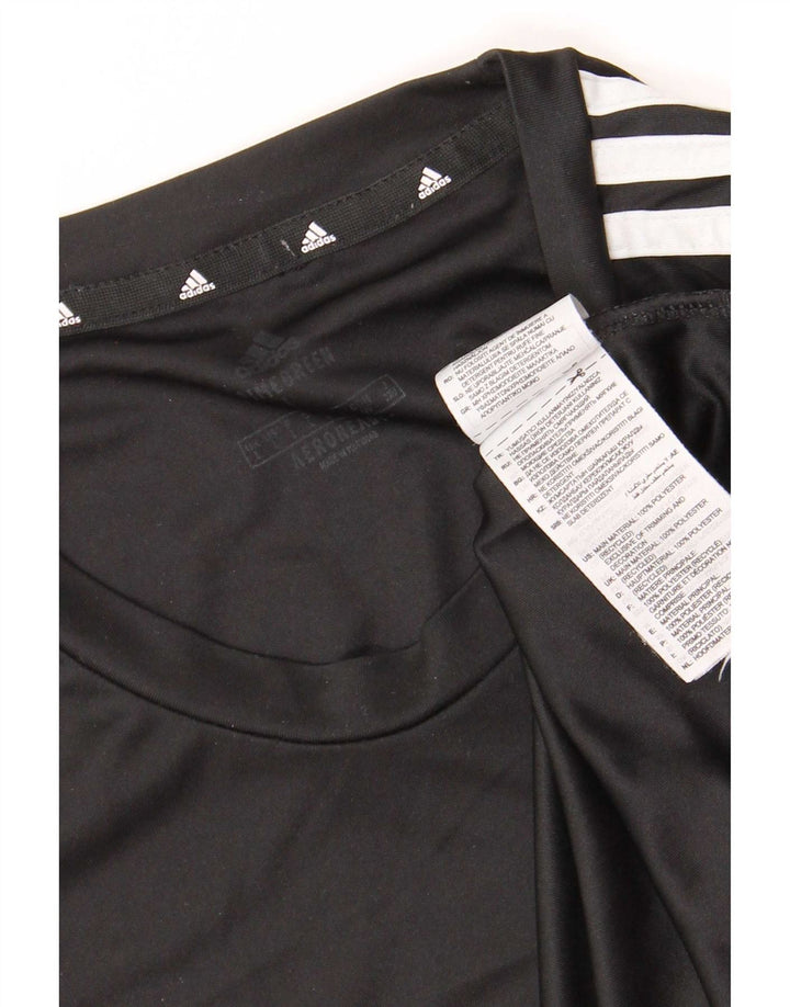 Adidas Mens T-Shirt Top Large Black Polyester Sports