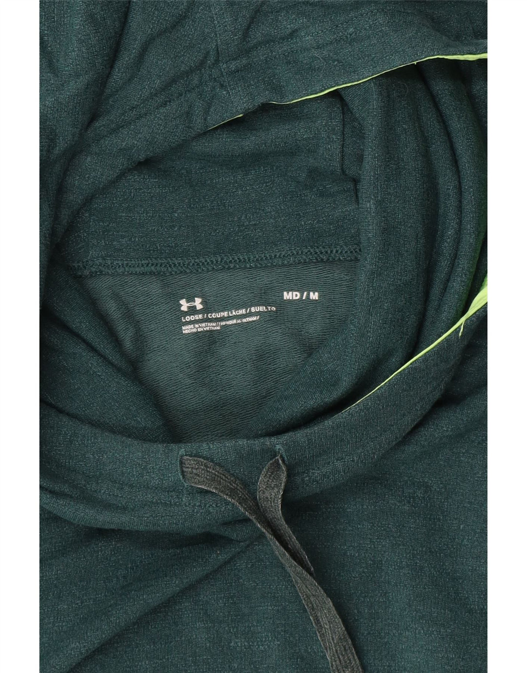 UNDER ARMOUR Womens Crop Hoodie Jumper UK 14 Medium Green