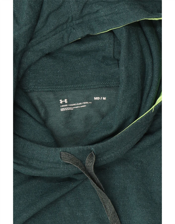 UNDER ARMOUR Womens Crop Hoodie Jumper UK 14 Medium Green