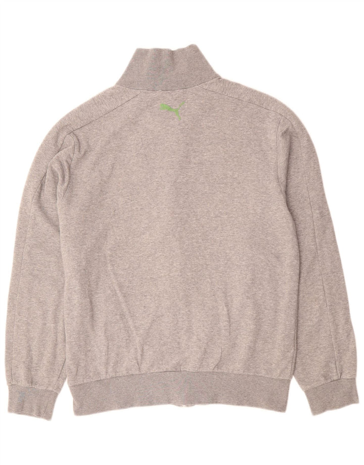 PUMA Mens Graphic Tracksuit Top Jacket Medium Grey