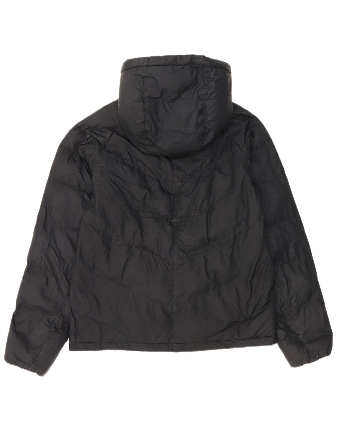 Nike Boys Hooded Padded Jacket 13-14 Years XL Black Polyester