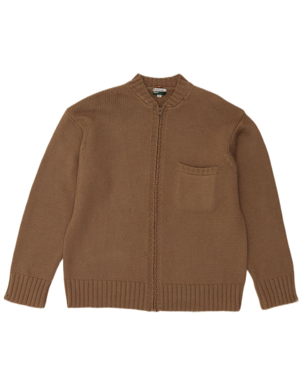Paul Smith Womens Cardigan Sweater UK 20 2XL Beige Wool