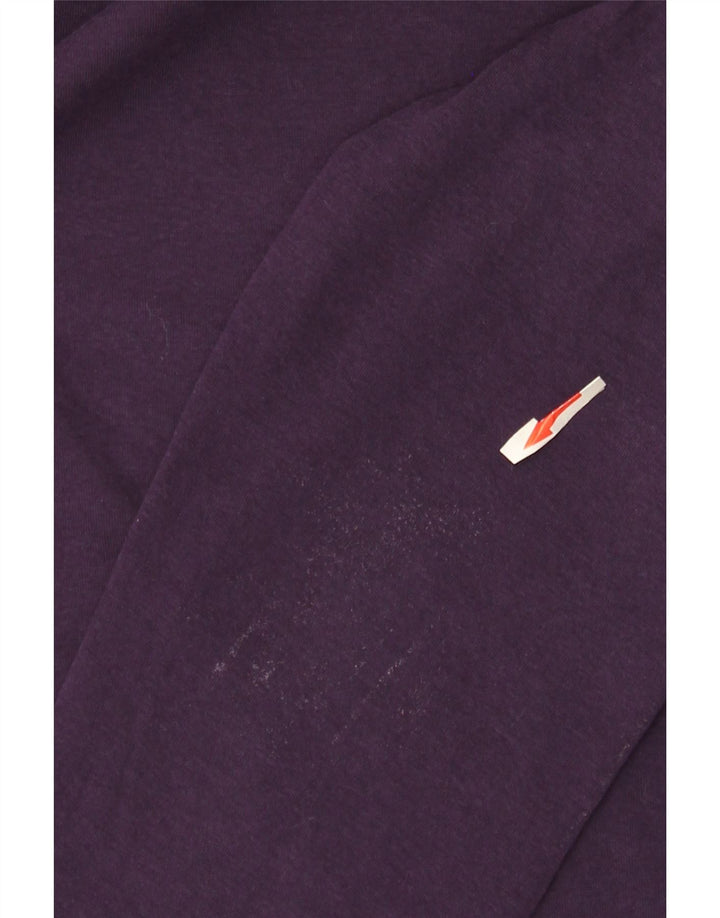 Eddie Bauer Womens Top Long Sleeve UK 14 Large Purple Cotton