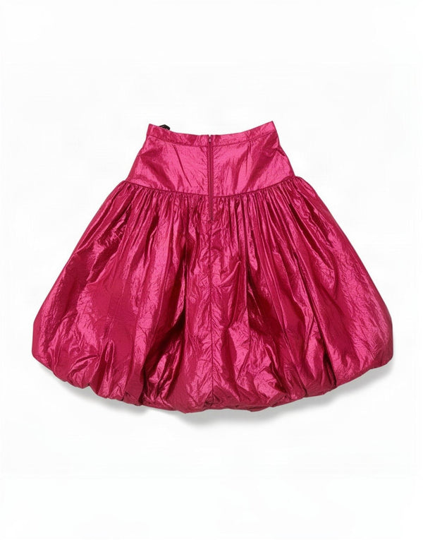 Chou Womens High Waist Bubble Skirt EU 38 Medium W26 Pink Acetate