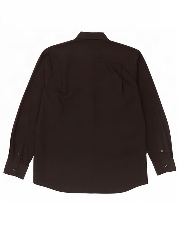 Pierre Cardin Mens Regular Fit Shirt XL Black Polyester