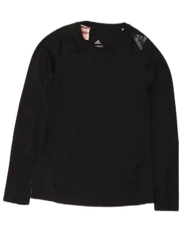 Adidas Boys Climacool Top Long Sleeve 11-12 Years Black Polyester