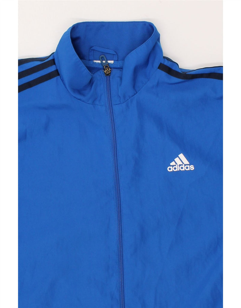 ADIDAS Mens Tracksuit Top Jacket Large Blue Colourblock Polyester | Vintage Adidas | Thrift | Second-Hand Adidas | Used Clothing | Messina Hembry 