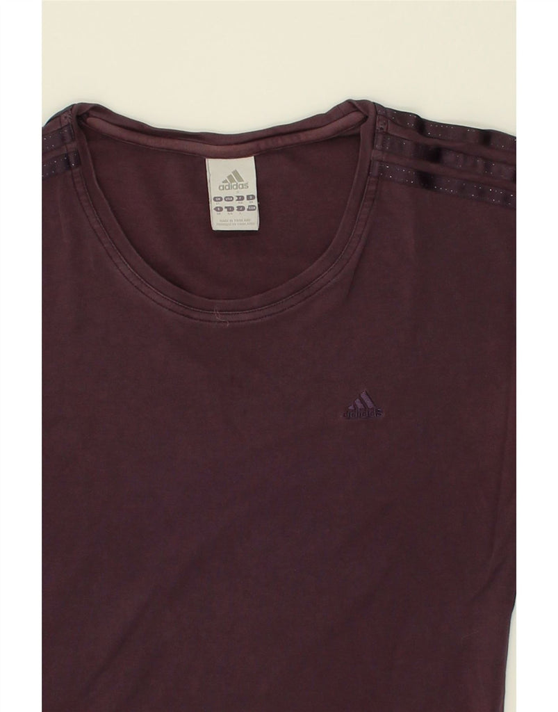 ADIDAS Womens T-Shirt Top UK 12 Medium  Purple Cotton | Vintage Adidas | Thrift | Second-Hand Adidas | Used Clothing | Messina Hembry 