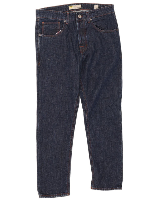 POP 84 Mens Straight Jeans W31 L26 Navy Blue Cotton