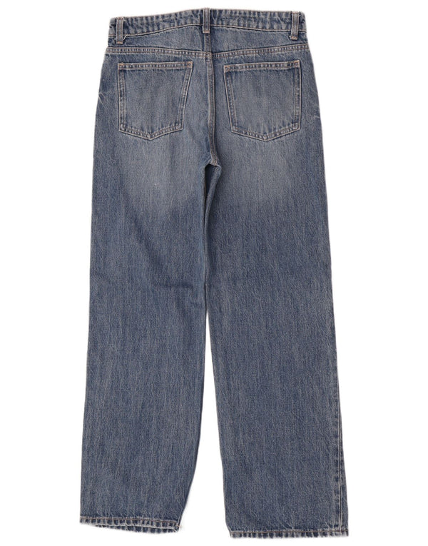 Zara Womens High Rise Wide Leg Jeans EU 36 XS W26 L30 Blue Cotton