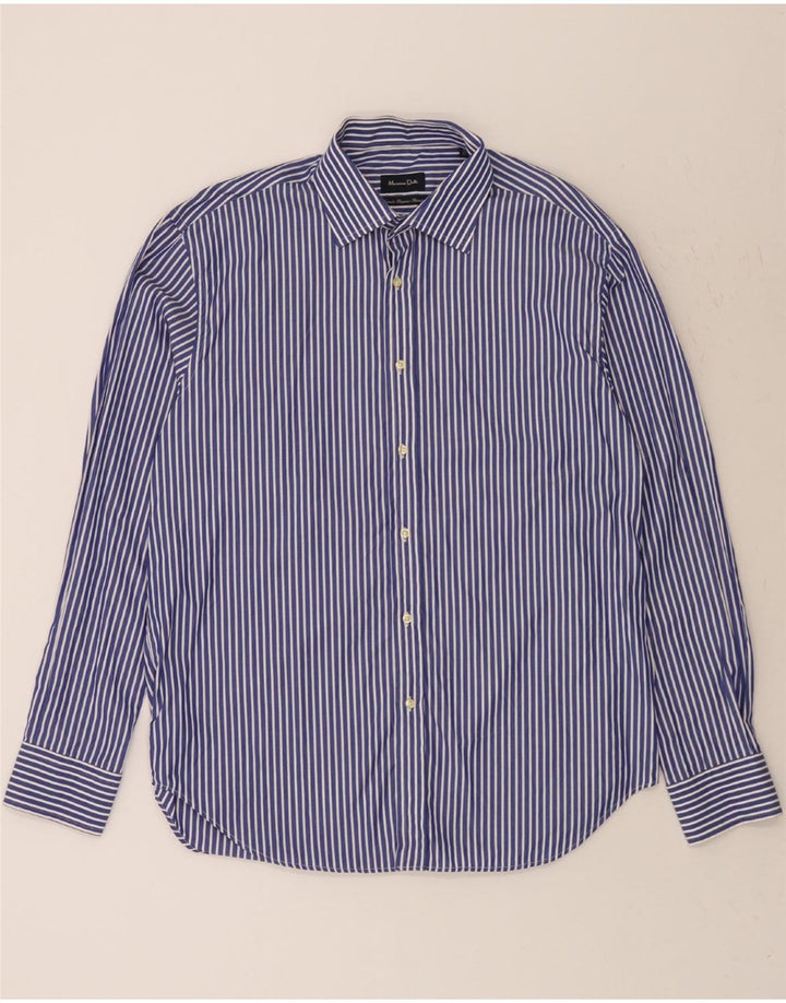 MASSIMO DUTTI Mens Shirt Size 45 18 XL Blue Striped Vintage Massimo Dutti and Second-Hand Massimo Dutti from Messina Hembry 