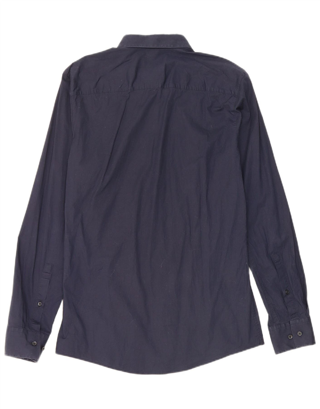 Hugo Boss Mens Slim Fit Shirt Small Navy Blue Cotton