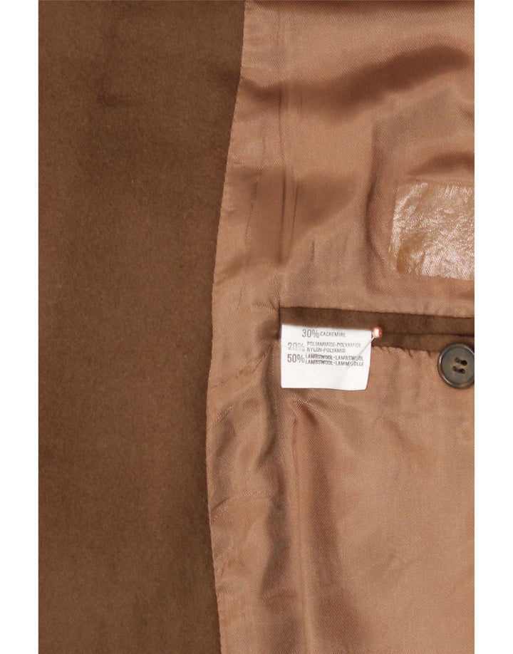 Elleci Mens 2 Button Blazer Jacket UK 40 Large Brown Lambswool