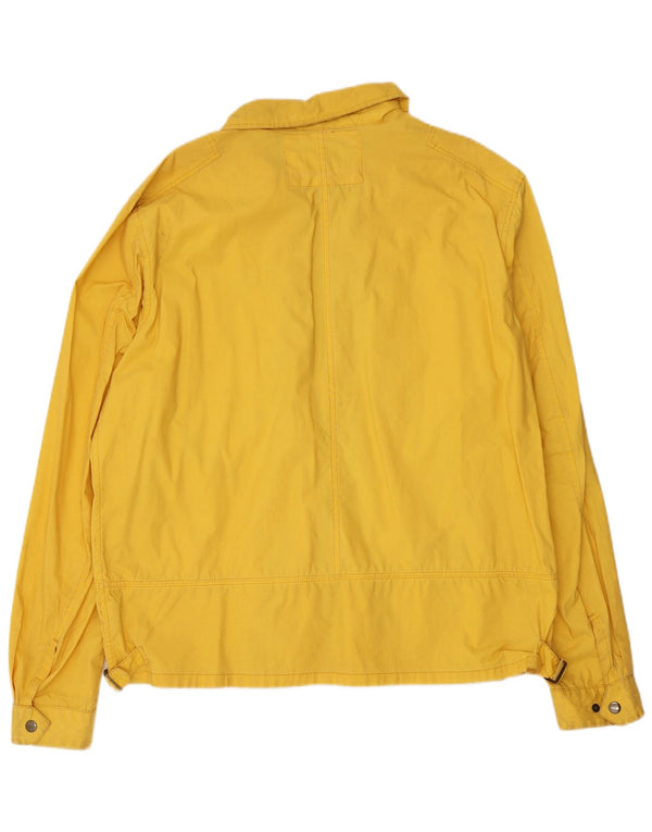 Vintage Mens Utility Jacket UK 44 2XL Yellow Cotton