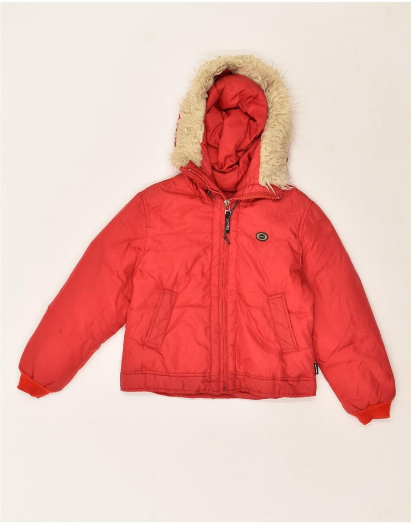 GEOX Boys Respira Hooded Padded Jacket 5-6 Years Red Polyamide | Vintage Geox | Thrift | Second-Hand Geox | Used Clothing | Messina Hembry 