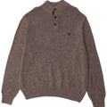 Chaps Mens Big Button Neck Jumper Sweater 2XL Grey Flecked Cotton