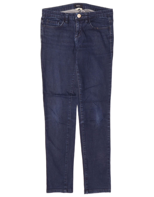 Max & Co. Womens Skinny Jeans UK 10 Small W28 L30 Navy Blue Cotton