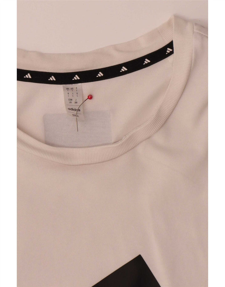 Adidas Mens Graphic T-Shirt Top Large White Cotton