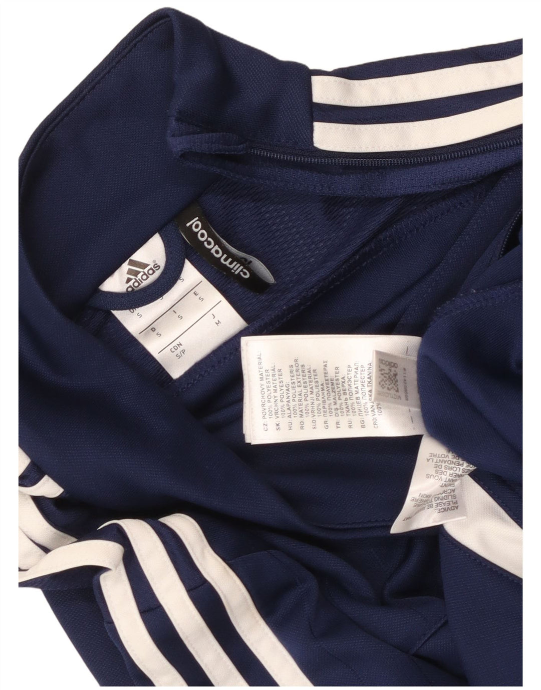 Adidas Mens Climacool Pullover Tracksuit Top Small Navy Blue Colourblock