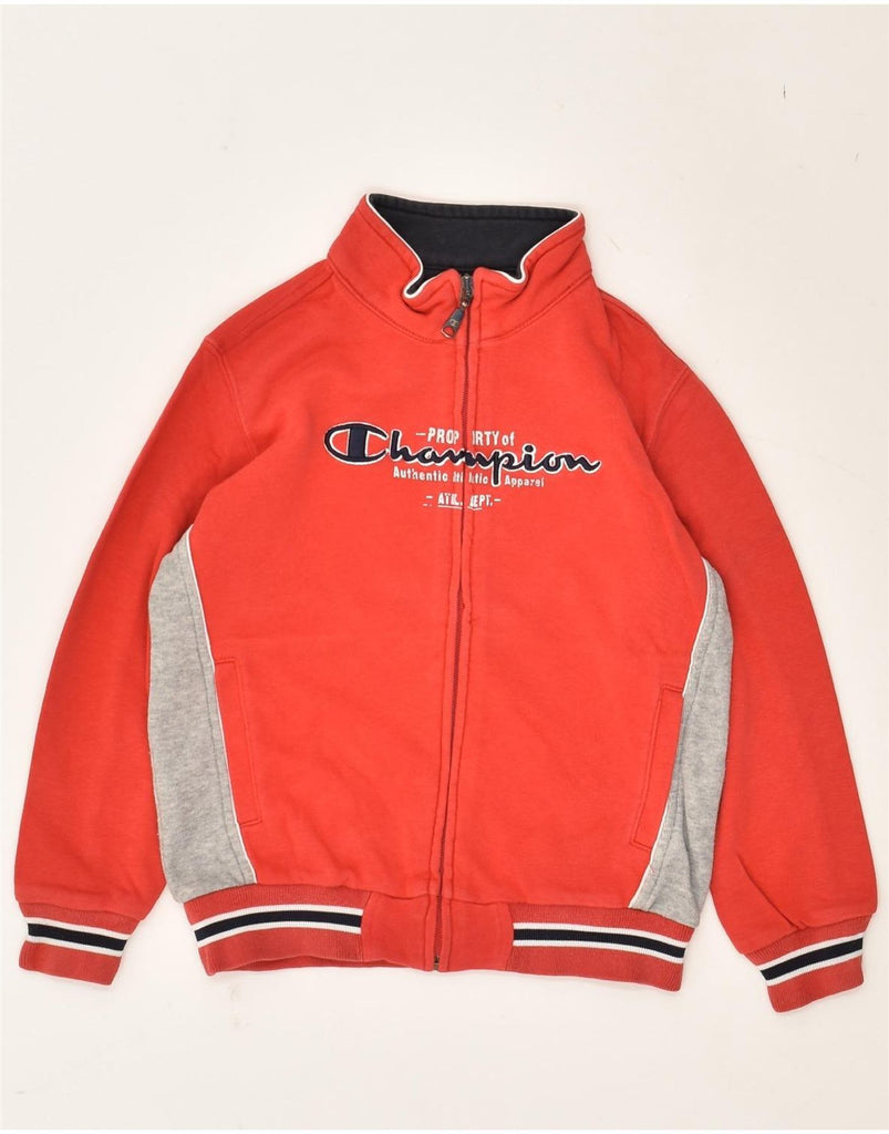 CHAMPION Boys Graphic Tracksuit Top Jacket 5-6 Years XS Red Cotton | Vintage Champion | Thrift | Second-Hand Champion | Used Clothing | Messina Hembry 