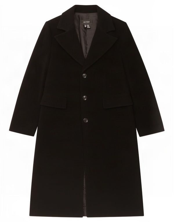 Zara Womens Overcoat EU 40 Medium Black Wool