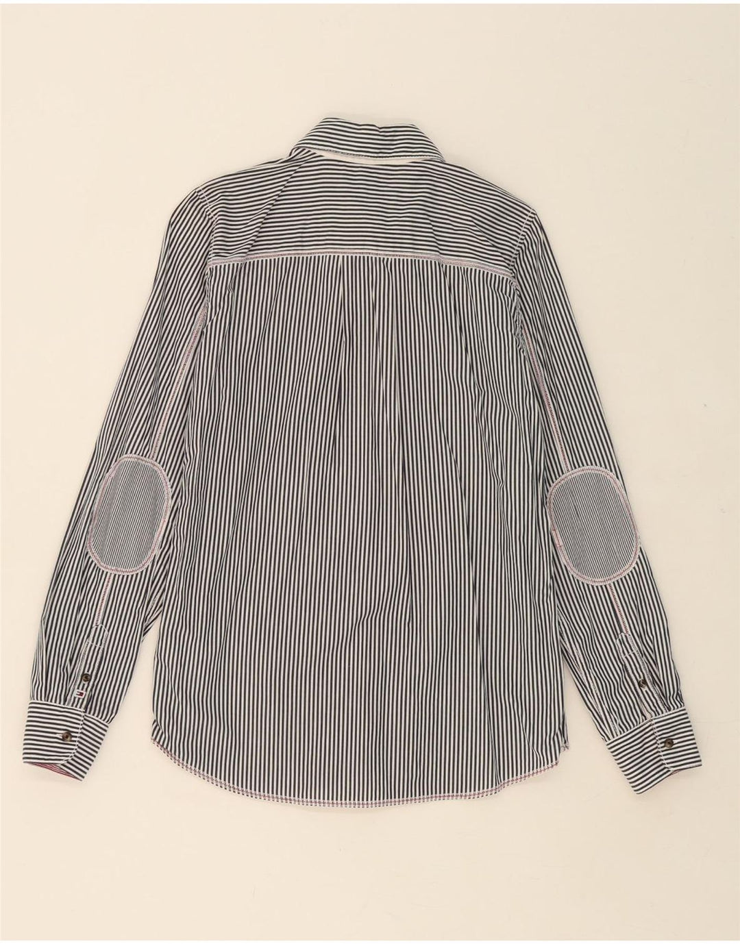 TOMMY HILFIGER Womens Shirt US 8 Medium Black Pinstripe Cotton Vintage Tommy Hilfiger and Second-Hand Tommy Hilfiger from Messina Hembry 