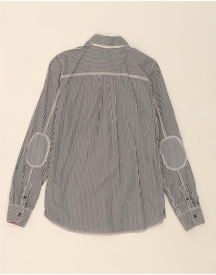 TOMMY HILFIGER Womens Shirt US 8 Medium Black Pinstripe Cotton Vintage Tommy Hilfiger and Second-Hand Tommy Hilfiger from Messina Hembry 