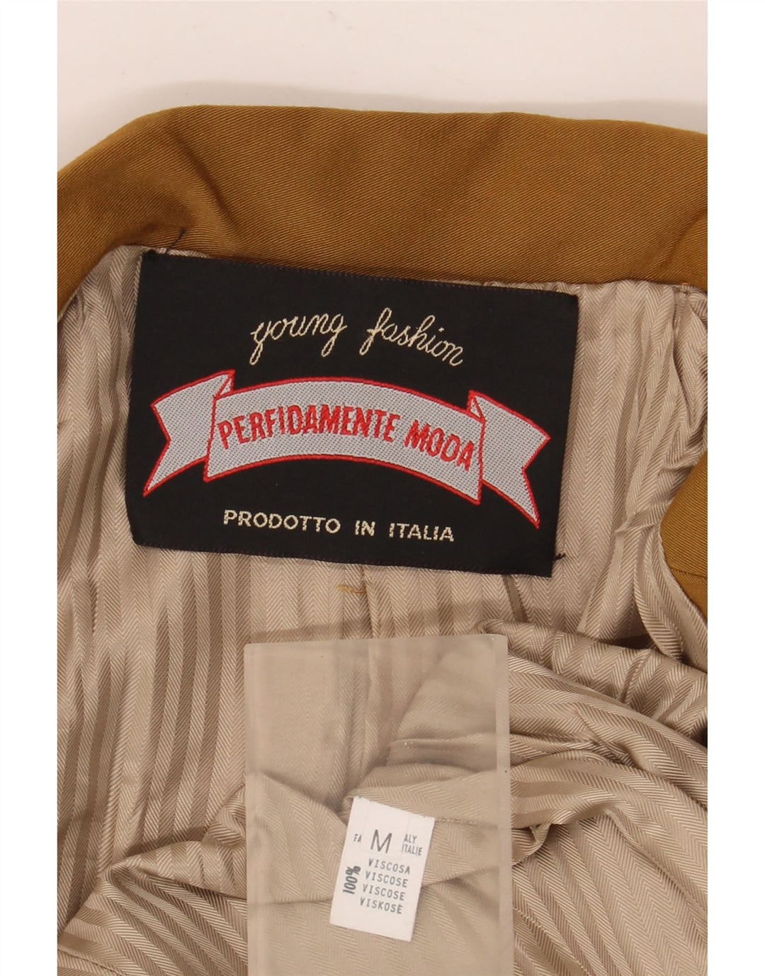 Vintage Womens 3 Button Blazer Jacket UK 14 Medium Beige Viscose
