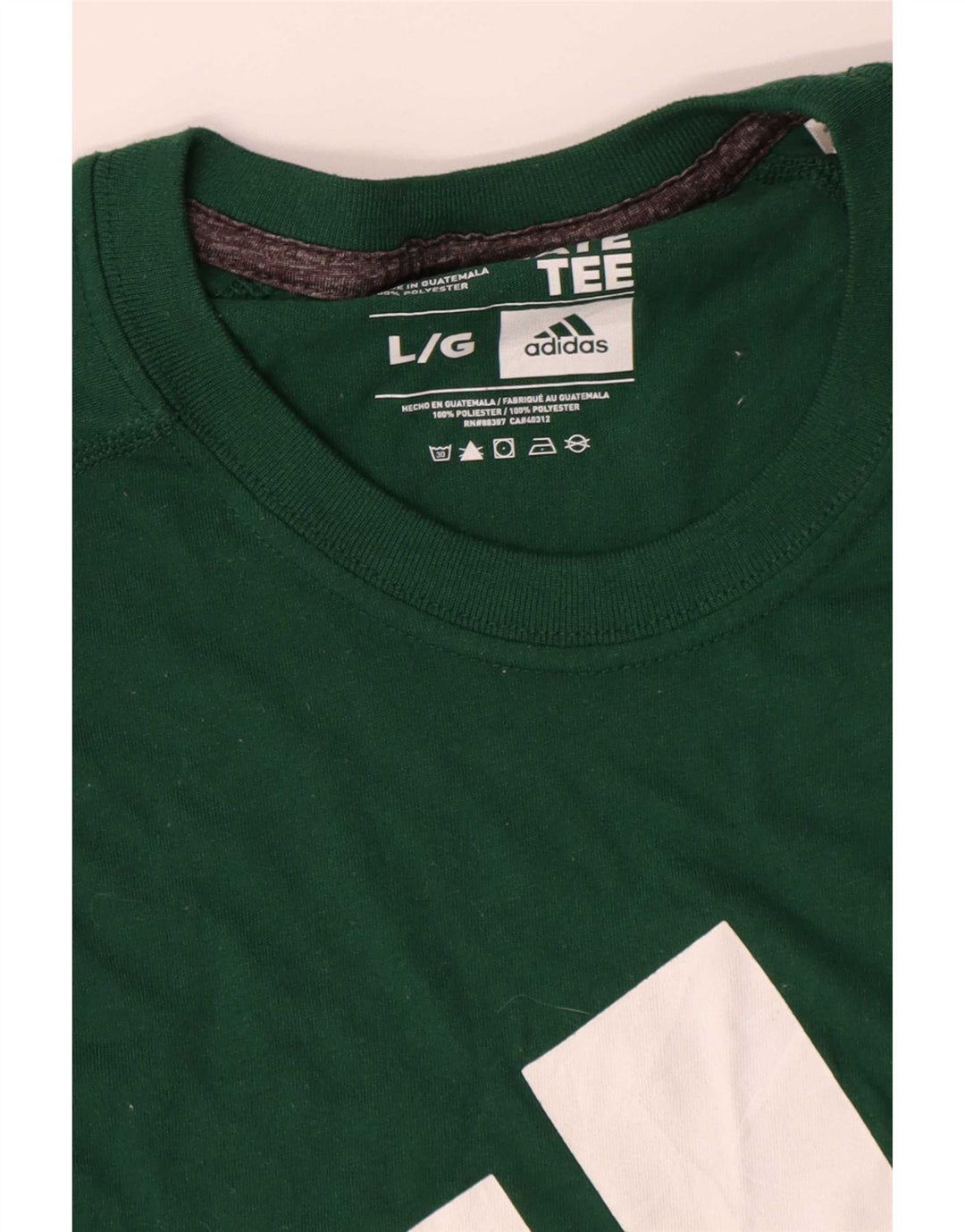 Adidas Mens Climalite Graphic Top Long Sleeve Large Green Cotton