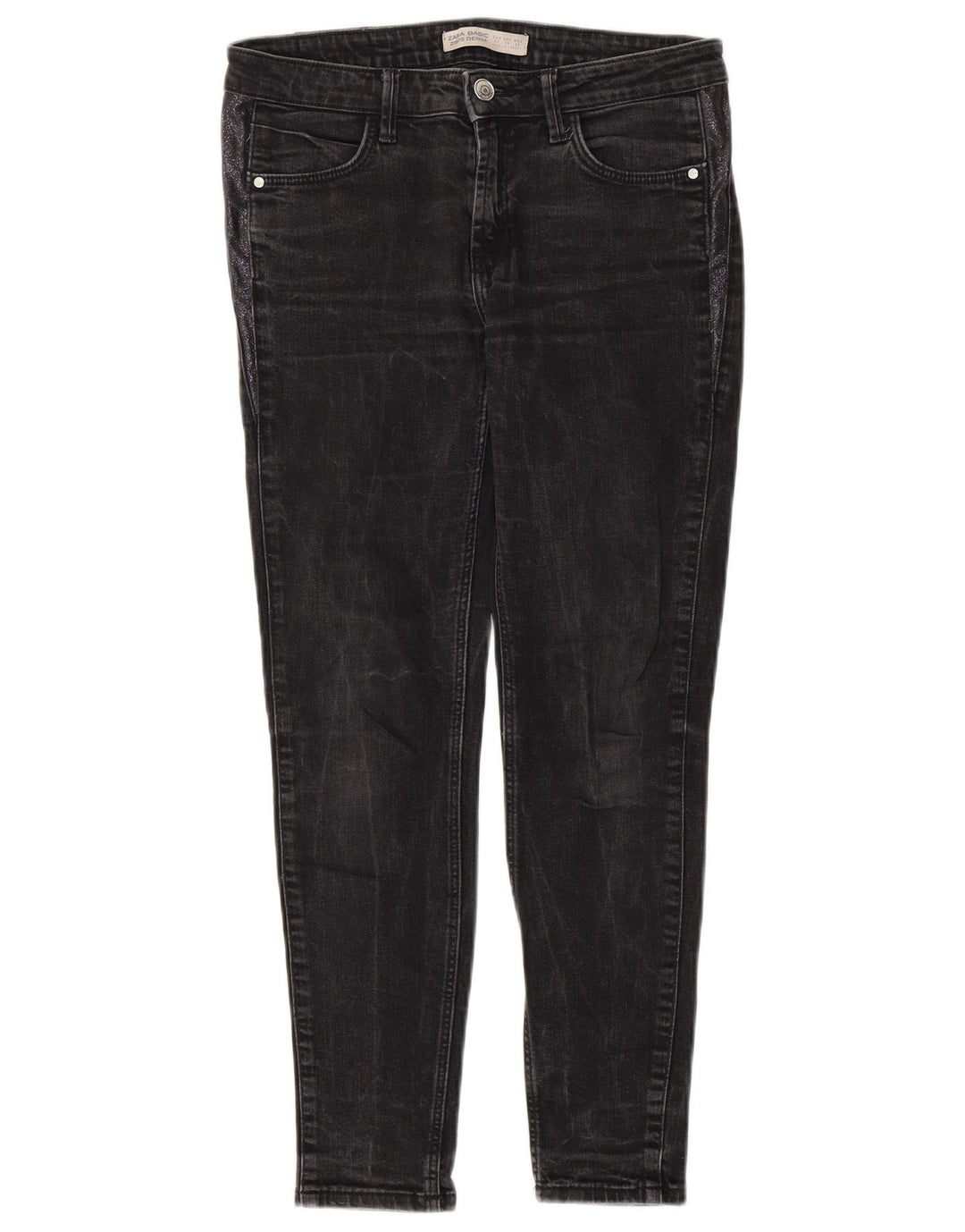 Zara Womens Slim Jeans EU 38 Small W28 L27 Grey