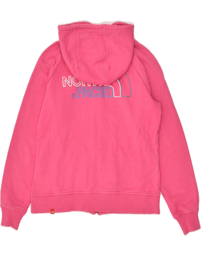 THE NORTH FACE Womens Graphic Zip Hoodie Sweater UK 16 Large Pink Cotton | Vintage The North Face | Thrift | Second-Hand The North Face | Used Clothing | Messina Hembry 
