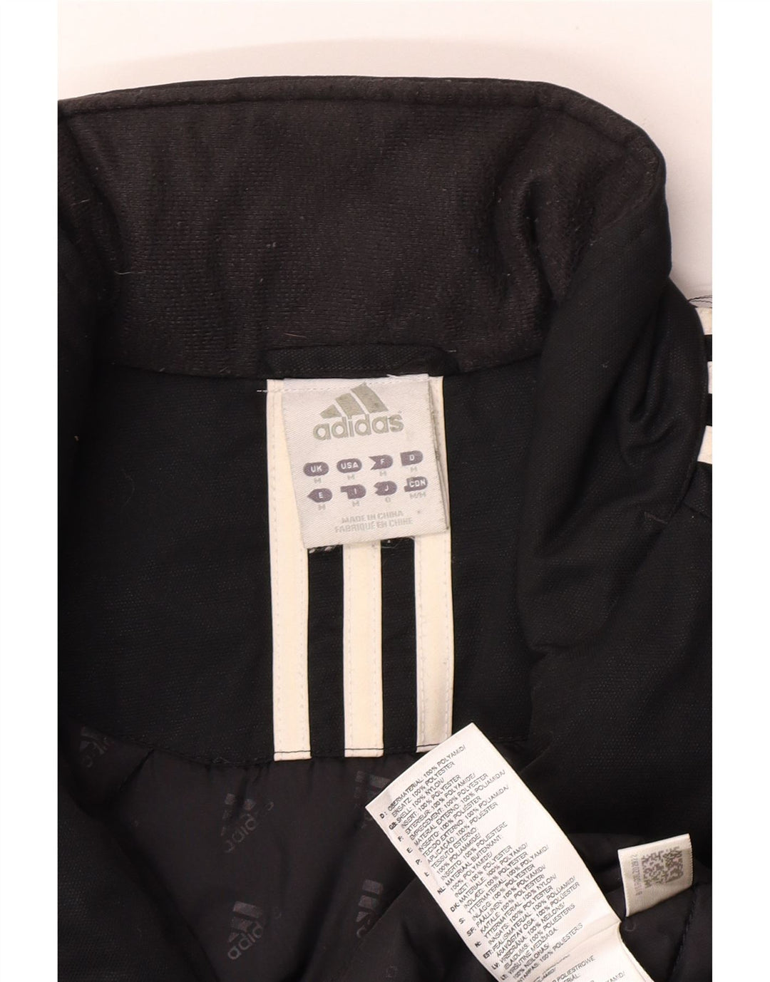 Adidas Mens Windbreaker Jacket UK 38 Medium Black Polyamide