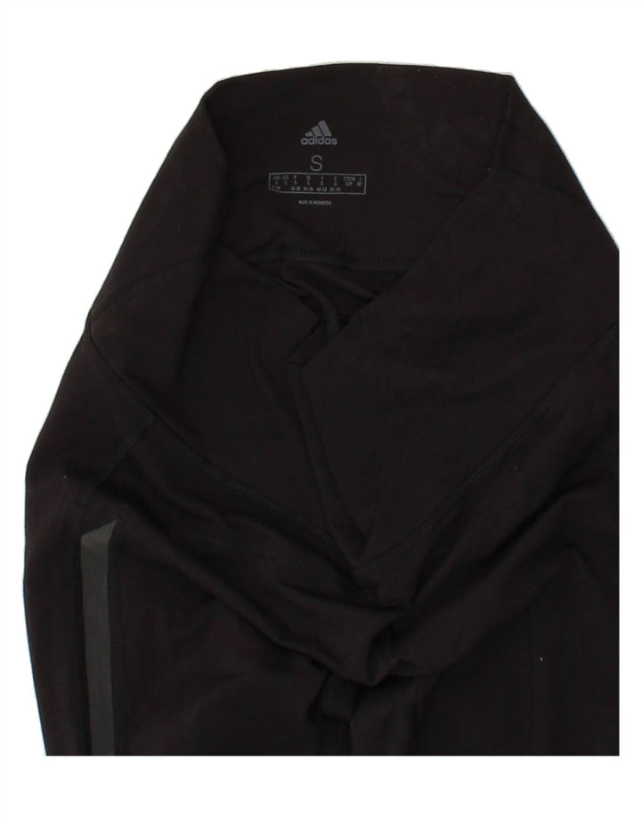 ADIDAS Womens Leggings UK 8/10 Small Black Cotton Vintage Adidas and Second-Hand Adidas from Messina Hembry 