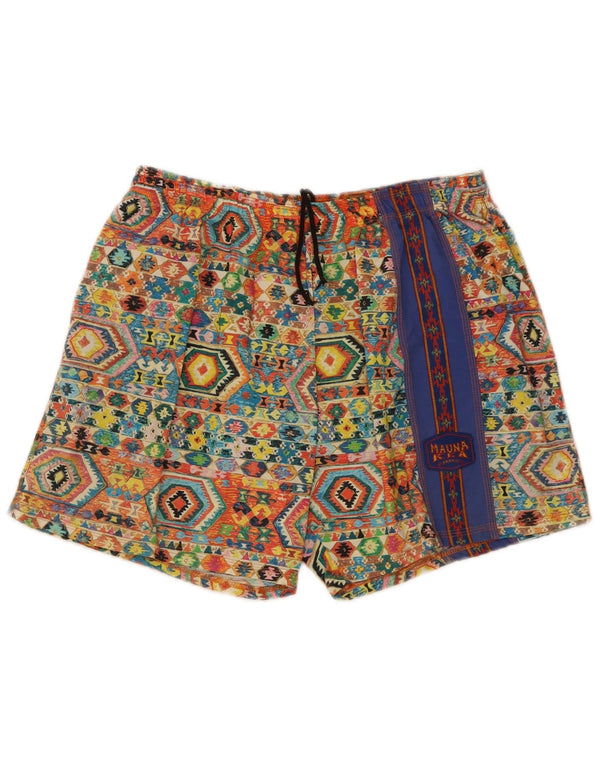 Mauna Kea Mens Regular Fit Swimming Shorts XL Multicoloured Ikat Hawaiian