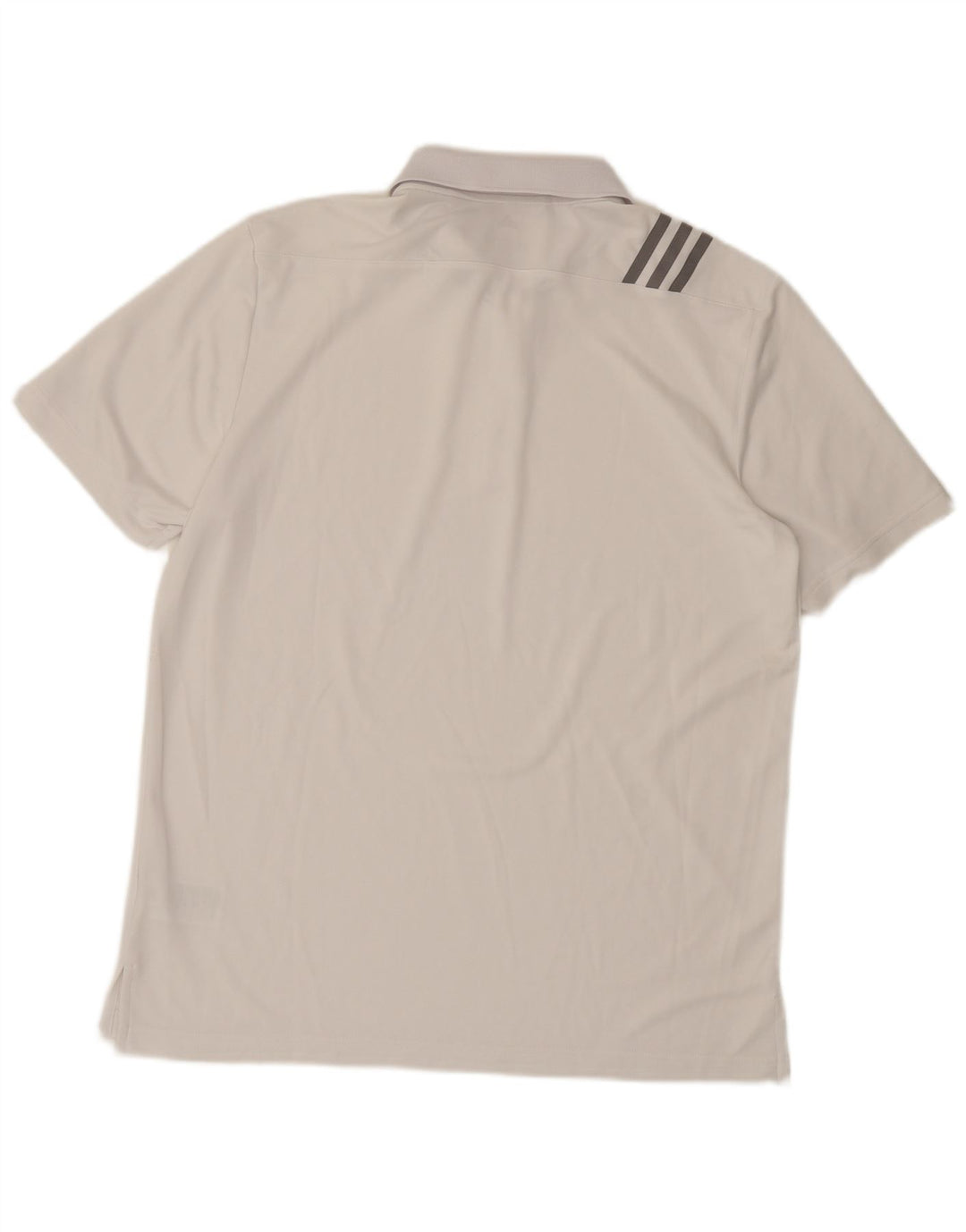 Adidas Mens Polo Shirt Large White Polyester