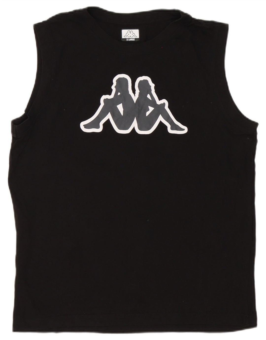 Kappa Mens Graphic Vest Top XL Black Cotton
