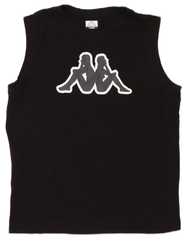 Kappa Mens Graphic Vest Top XL Black Cotton