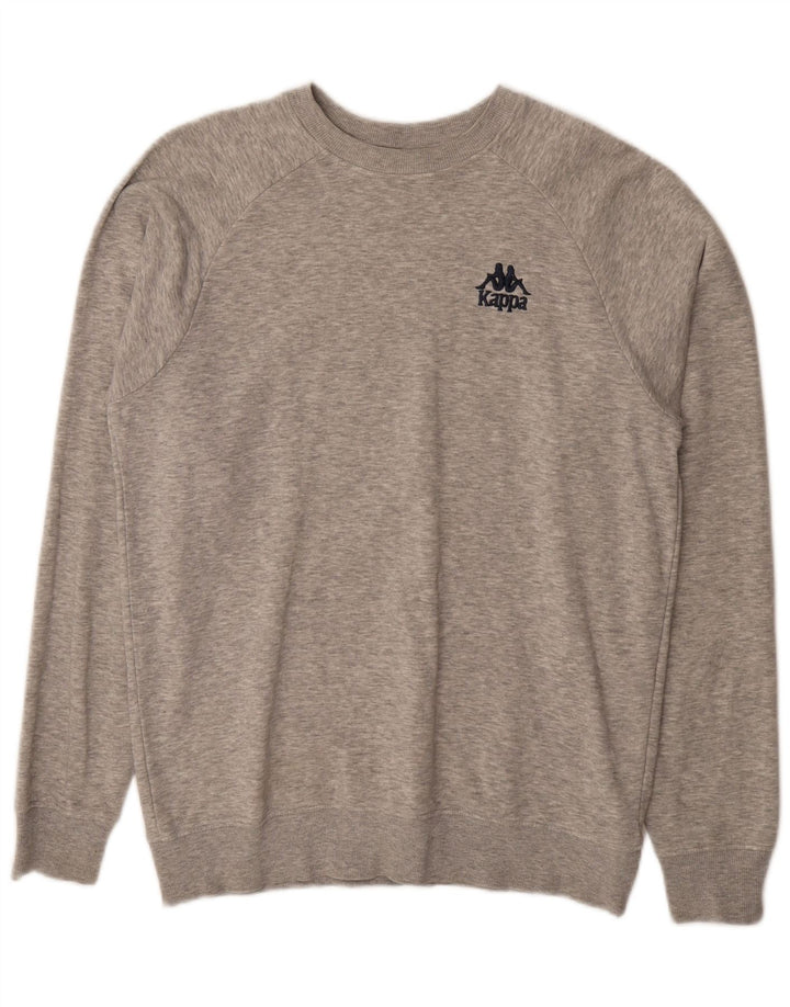 KAPPA Mens Sweatshirt Jumper Small Grey Cotton Vintage Kappa and Second-Hand Kappa from Messina Hembry 