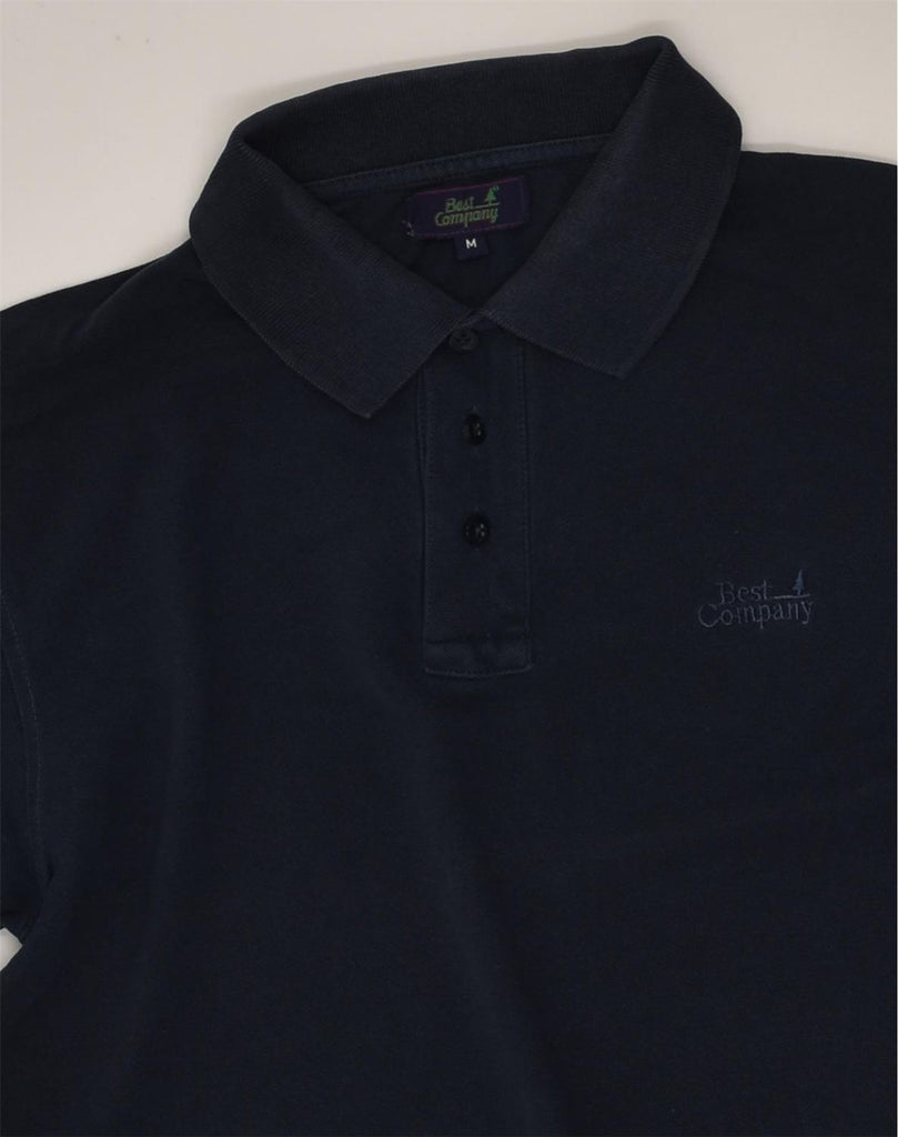 BEST COMPANY Mens Polo Shirt Medium Navy Blue Cotton | Vintage Best Company | Thrift | Second-Hand Best Company | Used Clothing | Messina Hembry 