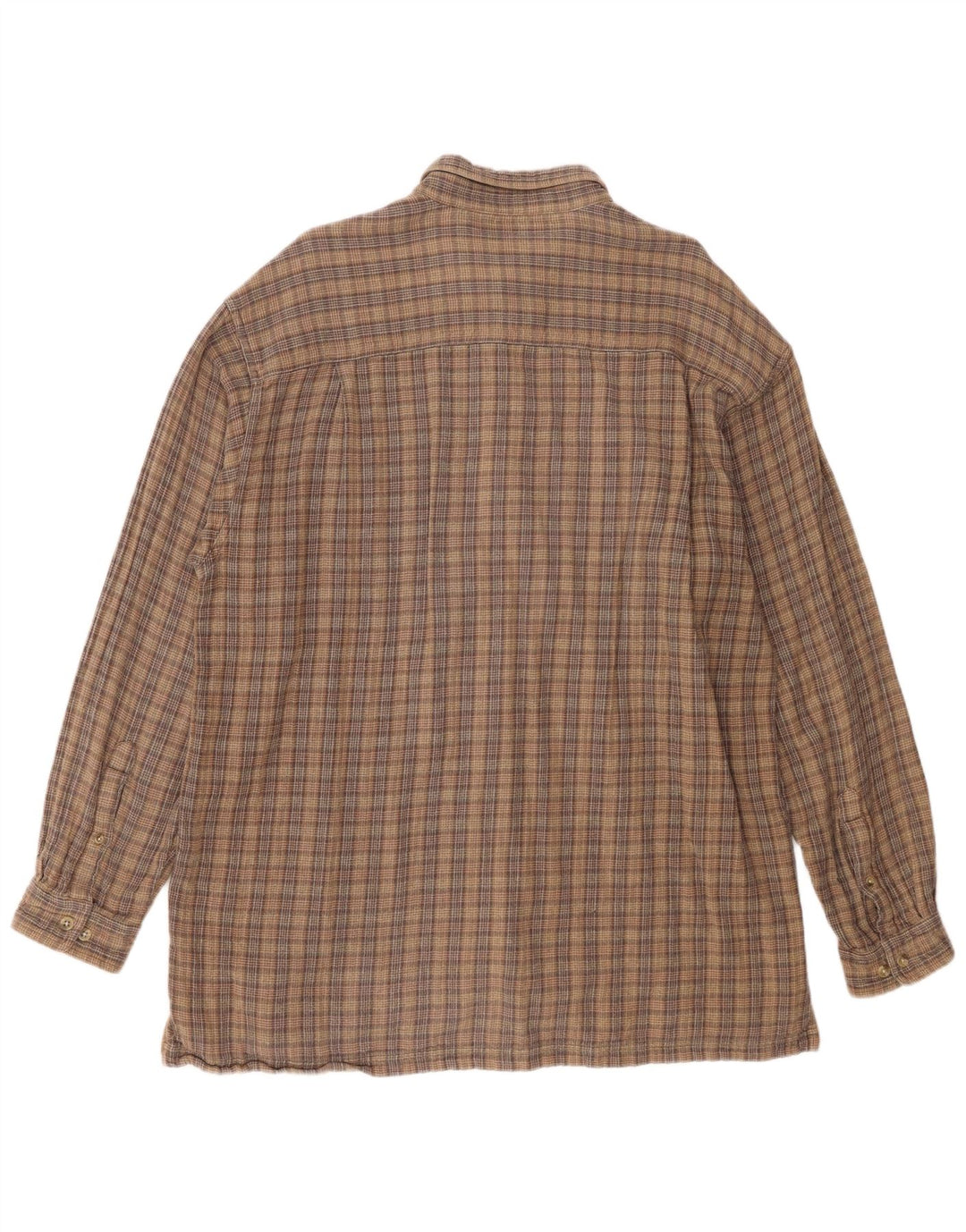 Columbia Mens Flannel Shirt 2XL Brown Check Cotton