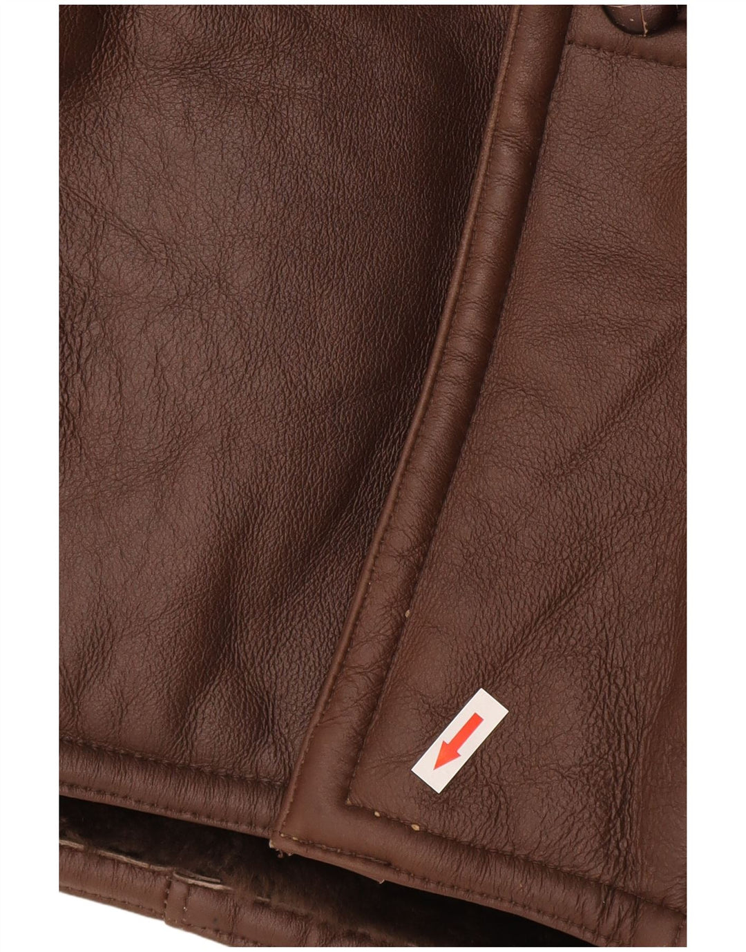 Vintage Mens Shearling Jacket IT 50 Large Brown Shearling
